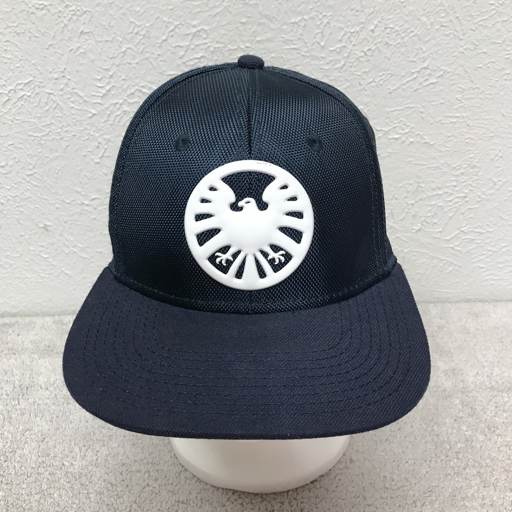 Marvel Agents of Shield Cap Hat Adult Snapback Adjustable Navy Blue Plastic Logo